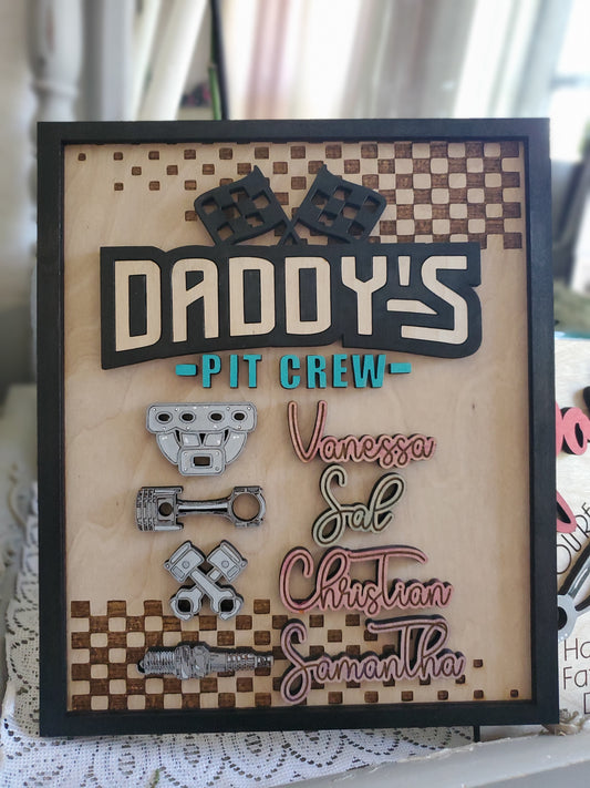 SVG File - Daddy's/Papa's pit crew