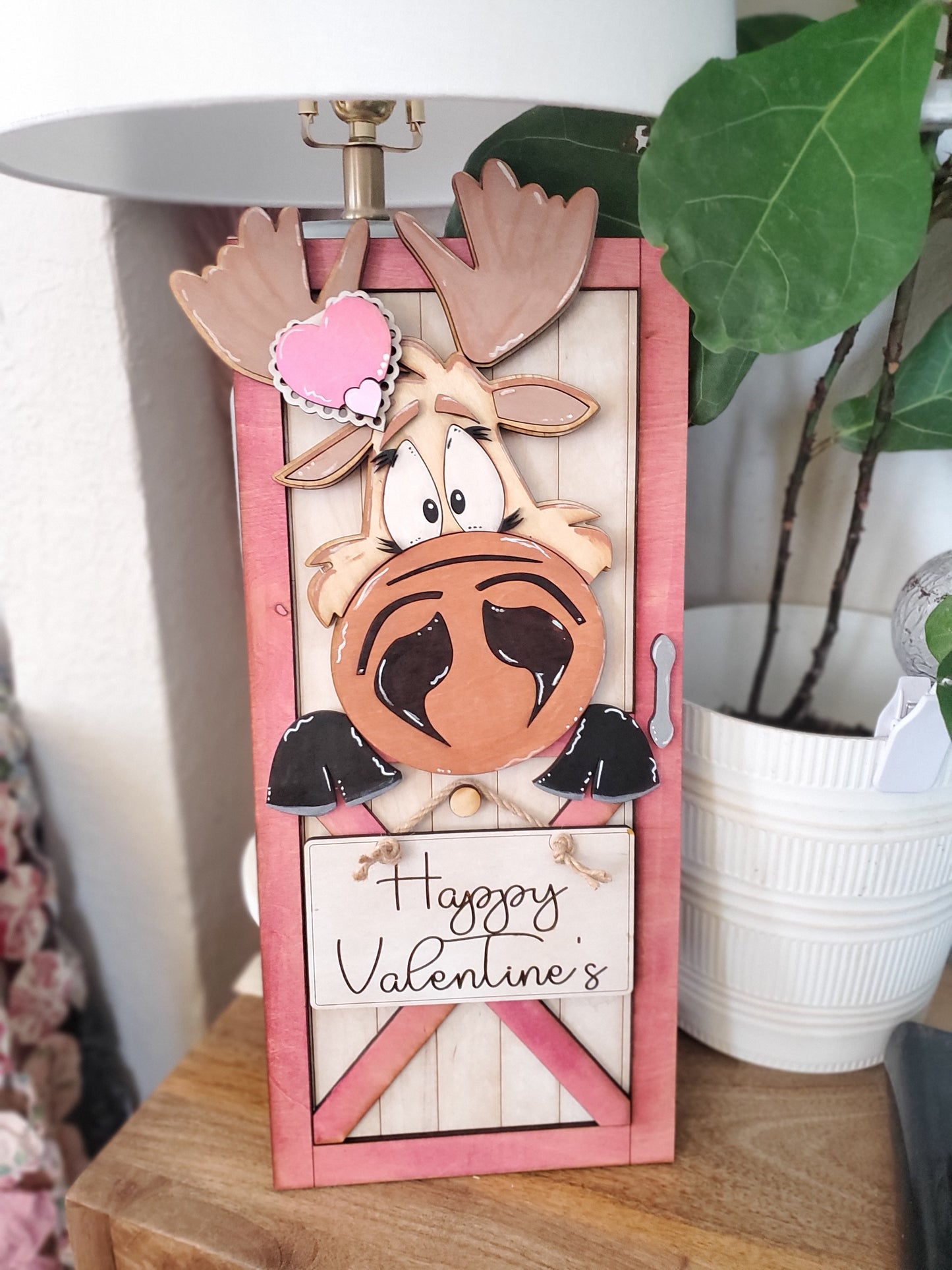 DIY Kit - Happy Valentine's Moose Barn Door