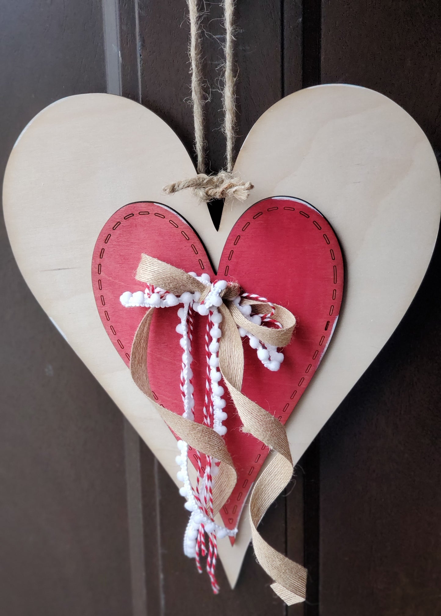 Primitive Heart Door Hanger