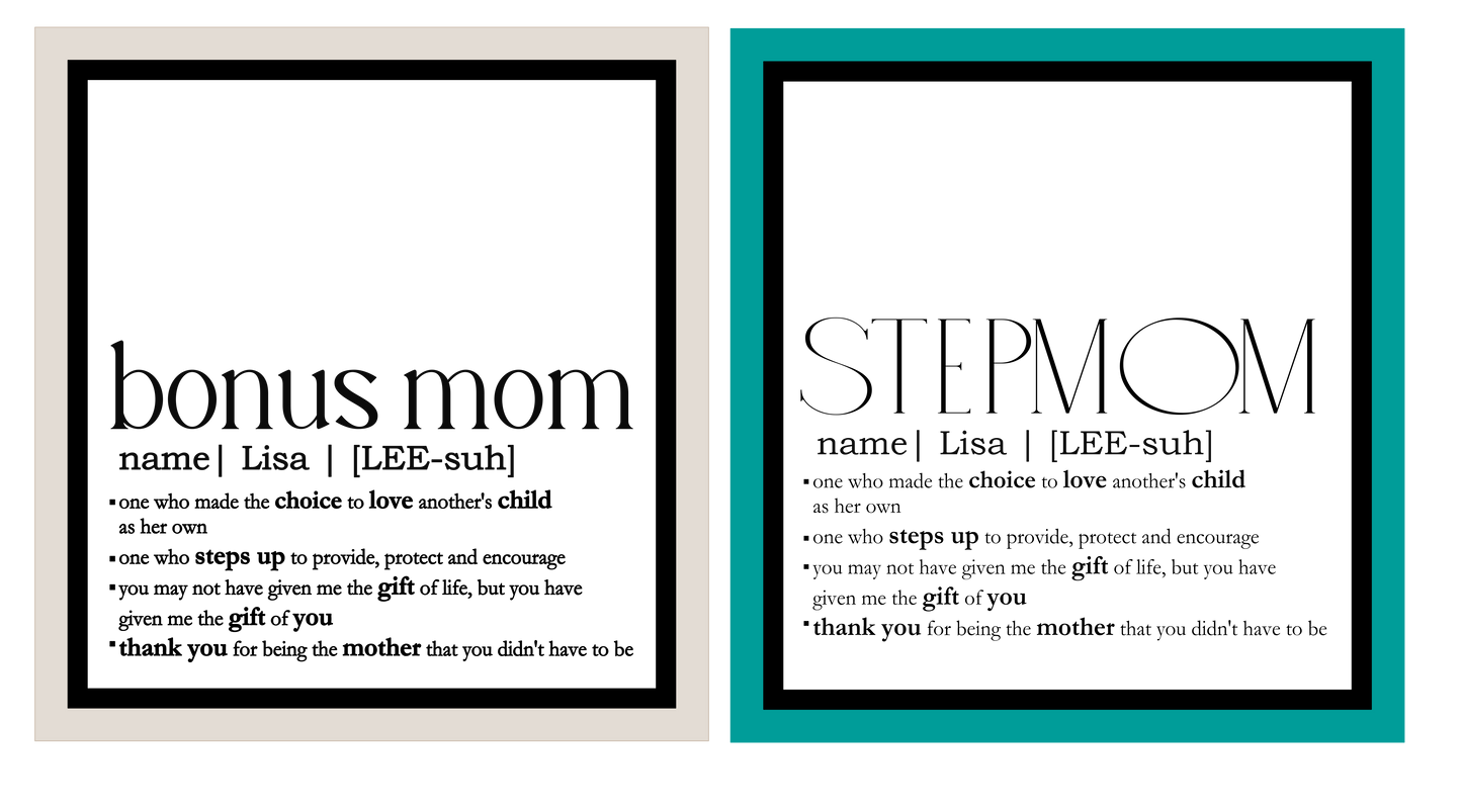 SVG File - Bonus MOM/DAD Signs